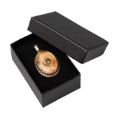 Ebrulu Elif-Vav El İşi Otantik Reçine Kolye Cevşen (1766-2) - 2