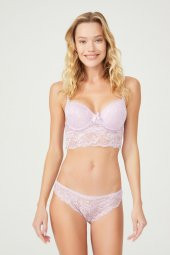 Cansoy 311 Destekli Balenli Dantelli B-Cup Bralet Takım - 3