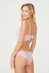 Cansoy 311 Destekli Balenli Dantelli B-Cup Bralet Takım - 4