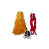 Uzun Tüylü Sarı Peluş Oto Vites Körüğü Püskülü  / Nazarlıklı Kırmızı Makrome Oto Egsoz Püskülü thumbnail 1