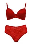 Le Jardin 6042-B Desteksiz Balenli Isadora Dantel Kaplı Bato Sütyen Takımı - 3