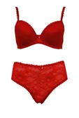 Le Jardin 6042-B Desteksiz Balenli Isadora Dantel Kaplı Bato Sütyen Takımı - 1