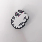 Terlik Ayakkabı Sandalet Tokası Silikon Sevimli Kedi Terlik Süsü Aksesuar - 2