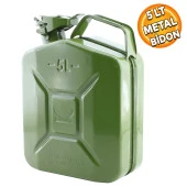 Metal Benzin Bidonu 5 Litre Akaryakıt Mazot Taşıma Doldurma Depolama Bidonu Dayanıklı Bidon - 1