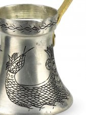 Morya Bakır Cezve- Sütlük Şahmaranlı Kalın 16-18 Fincanlık - 2