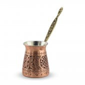 Morya Bakır Cezve Kalın İşlemeli 250 ml - 1
