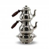 Morya Bakır Çaydanlık Isıtıcılı Nikel Kaplama İşleme - 1