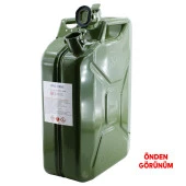 Metal Benzin Bidonu 20 Litre Akaryakıt Mazot Taşıma Doldurma Depolama Bidonu Dayanıklı Bidon thumbnail 2