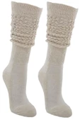 Tozluk Çorap Kadın Pamuk Havlu Taban Düz Renk Kışlık Çorap - 3