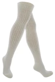 Tozluk Çorap Kadın Pamuk Havlu Taban Düz Renk Kışlık Çorap - 1