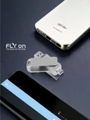 2 In 1 Çift Taraflı Uyumlu Type-c ve İpHONE 15 Telefonlarla Uyumlu Tak Çalıştır USB  Usb 2.0 64 Gb Usb Bellek - 1