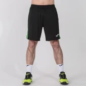 Joma Open III Bermuda Erkek Siyah Tenis Şort 102252.117 thumbnail 4