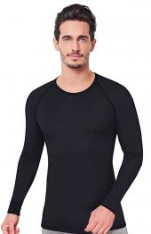 Tutku Elit 1307 Erkek Termal Thermocool Bisiklet Yaka Manşetli Şardonlu Uzun Kol Üst - 1