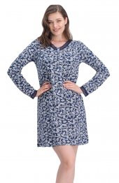 Flora Arnetta Yaprak Desen Tunik Gecelik (AR416) - 2