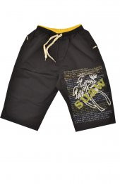 Erkek Yazı Baskılı Yan Fermuar Cepli Bağcıklı Kapri thumbnail 1