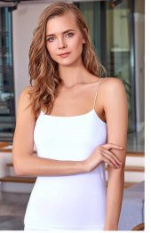 Kadın İnce İp Askılı Atlet - Berrak - 1