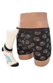 Erkek Çocuk Penye Boxer Pamuk Çorap Kombin Takım - 10