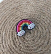 Terlik Ayakkabı Sandalet Tokası Silikon Gökkuşağı Terlik Süsü Aksesuar thumbnail 1