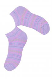 Pamela Kadın Desenli Havlu Patik Çorap - 1