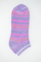 Pamela Kadın Desenli Havlu Patik Çorap - 2