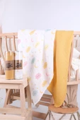 Babyhola 2'li Müslin Örtü Seti 80x80cm Kutulu Organik Hediyelik Emzirme Alt Açma Yenidoğan Puset Örtüsü - 1