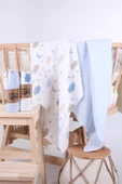 Babyhola 2'li Müslin Örtü Seti 80x80cm Kutulu Organik Hediyelik Emzirme Alt Açma Yenidoğan Puset Örtüsü - 10