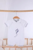 Kısa Kol Uçurtma Desen Erkek Bebek Yazlık Triko Tulum 5501 - 1