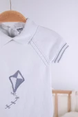 Kısa Kol Uçurtma Desen Erkek Bebek Yazlık Triko Tulum 5501 - 2