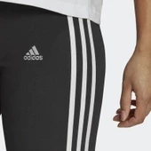 Adidas HC8826 Essentials 3-Stripes Cotton  Kadın Siyah Spor Tayt - 3