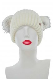 Suyutti Kadın Çift Ponponlu Örme Bere (P-K22004-01) - 1