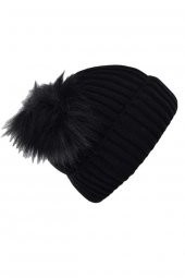 Suyutti Kadın Çift Ponponlu Örme Bere (P-K22004-01) - 11