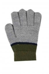 Kitti Erkek Çocuk İki Renk Ekstra Yumuşak Doku Örme Eldiven (K-2230-06) - 2