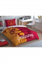 Taç Galatasaray Aslan Logo Lisanslı Ranforce Nevresim Takımı Tek Kişilik - 1