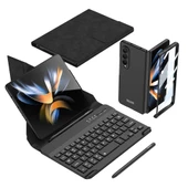 Galaxy Z Fold 4 Kılıf Standlı Bluetooth Klavyeli Zore Kıpta Keyboard Set Kılıf - 10