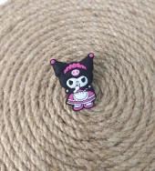 Terlik Ayakkabı Sandalet Tokası Silikon Kuromi Terlik Süsü Aksesuar - 2