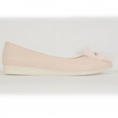 Pink 0660 Pudra-Siyah Rahat Günlük Bayan Abiye Babet Ayakkabı thumbnail 1