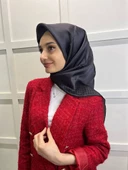 Pierre Cardin Kampanyalı Sezonsuz Sura (Krep Saten) İpek Eşarp 8473230  ANTRASİT thumbnail 2