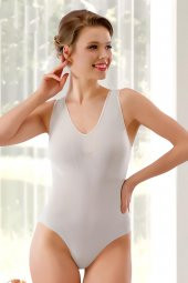 Layza Form 17600 Kadın İz Yapmaz Kalın Askılı Mikro Elyaf Boy Body Korse - 4