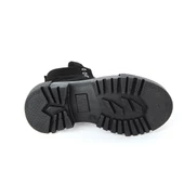 MP 222-3471Ft Siyah Nubuk Fermuarlı Kız Çocuk Düz Bot - 4