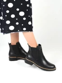 Ayakcenter 22-265 Siyah Kısa Kadın Düz Bot thumbnail 3