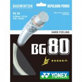 YONEX BG 80 POWER BADMİNTON KORDAJI BEYAZ (10m) - 1