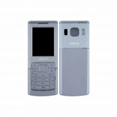Nokia 6500C Kapak Nokia 6500C uyumlu Gri ön Kapak Arka Kapak ve Tuş Takımı - 1