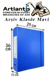 Mavi Arşiv Ve Proje Kutusu 29x36x10cm 1 Adet Arşiv Klasörü Lastikli Plastik Arşiv Klasörü Büro Okul Sınıf - 1