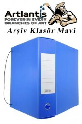 Mavi Arşiv Ve Proje Kutusu 29x36x10cm 10 Adet Arşiv Klasörü Lastikli Plastik Arşiv Klasörü Büro Okul Sınıf - 3