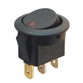 YUVARLAK NOKTA IŞIKLI 3 PİN 250 VOLT ON-OFF ANAHTAR (IC-132A) - 1
