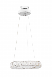 IŞILTI TEK KATLI SARKIT KRİSTAL AVİZE - YUVARLAK TAŞLI AVİZE - Salon - Yatak Odası - Mutfak - Hol thumbnail 1