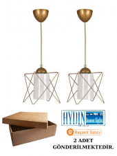 2 ADET ZİKZAK TEKLİ ESKİTME SARKIT AVİZE thumbnail 2