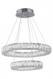 KRİSTAL 2 KATLI YUVARLAK LEDLİ AVİZE - Yatak Odası - Salon - Oturma Odası - Resepsiyon thumbnail 2