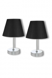 MALTA PREMİUM 2Lİ ABAJUR - Siyah - Gümüş  - Oturma Odası - Salon - Mutfak - Ofis - Mutfak - Hol thumbnail 2