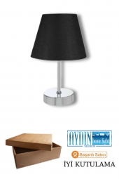 MALTA PREMİUM TEKLİ ABAJUR - Siyah - Gümüş  - Oturma Odası - Salon - Mutfak - Ofis - Mutfak - Hol thumbnail 2